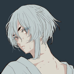 This is a pixiv picture whose title is 白山さんと汗.