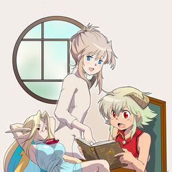 This is a pixiv picture whose title is 【PFLS】Reading and acquires.