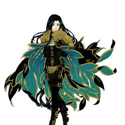 This is a pixiv picture whose title is 【PFLS】毒龍を喰い烈焔 金翅鳥のカリエン【エルダーグラン】.
