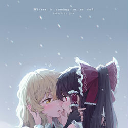 This is a pixiv picture whose title is 灵魔理.