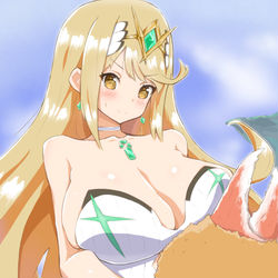 This is a pixiv picture whose title is 雲海蟹クリームコロッケのヒカリLv.99.