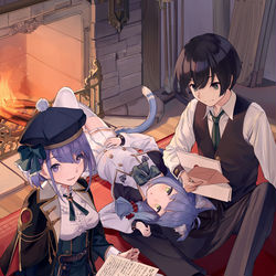 This is a pixiv picture whose title is 【宣伝】放課後は、異世界喫茶でコーヒーを 5.