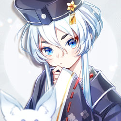 This is a pixiv picture whose title is 白山吉光.