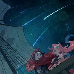 This is a pixiv picture whose title is 【PFLS】光の雨.