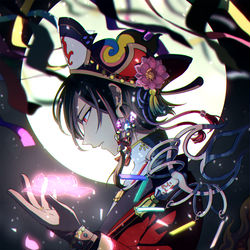 This is a pixiv picture whose title is 絢爛の夜.