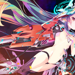 This is a pixiv picture whose title is 全武装典開プレイマット.