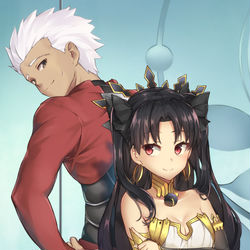 This is a pixiv picture whose title is エミヤさんとイシュタル.