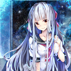 This is a pixiv picture whose title is 星空に.