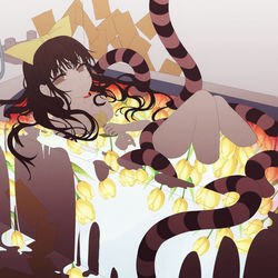 This is a pixiv picture whose title is 我还想和你谈论宇宙和天空，.