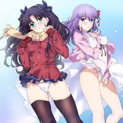 This is a pixiv picture whose title is 遠坂さんと桜さん.