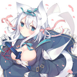 This is a pixiv picture whose title is 軍服ワンピ空猫ちゃん.