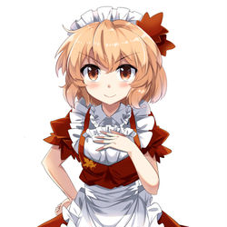 This is a pixiv picture whose title is メイド静葉ちゃん.