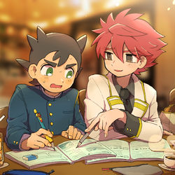 This is a pixiv picture whose title is お勉強.