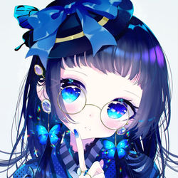 This is a pixiv picture whose title is 浪漫青色少女.