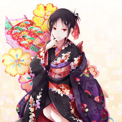 This is a pixiv picture whose title is 着物でかぐや様2枚目「あの台詞を言うかぐや様」.