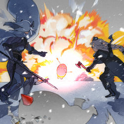 This is a pixiv picture whose title is 【PFLS】戦場は荒野.