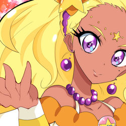 This is a pixiv picture whose title is キュアソレイユでお覚悟！.