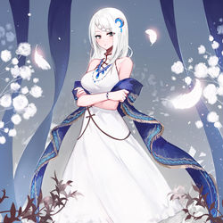 This is a pixiv picture whose title is 白い氷の霜.
