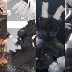 This is a pixiv picture whose title is 9S2B.