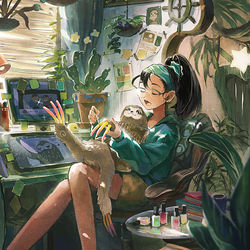 This is a pixiv picture whose title is day off....