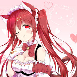 This is a pixiv picture whose title is にゃんこメイドさん🐱.