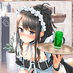 This is a pixiv picture whose title is メイド服灯織ちゃん.