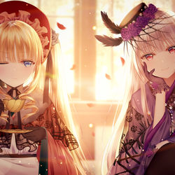 This is a pixiv picture whose title is 蔷薇少女.