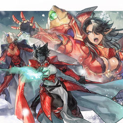 This is a pixiv picture whose title is 【PFLS】白銀に燃ゆる【紅鋼】ｷｬﾌﾟｼｮﾝ追加しました.