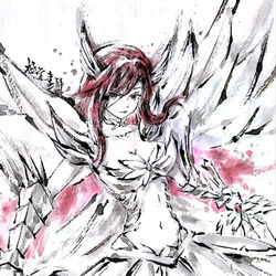 This is a pixiv picture whose title is 【極道水墨】艾露莎·舒卡勒托.