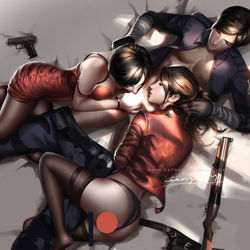 This is a pixiv picture whose title is Ada wong Leon Leon.