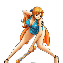 This is a pixiv picture whose title is Kunoichi Nami Shiranui.