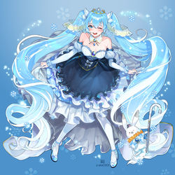 This is a pixiv picture whose title is 雪ミク2019.