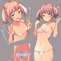 This is a pixiv picture whose title is 日焼け水着漣改二(ง ˙ω˙)ว.