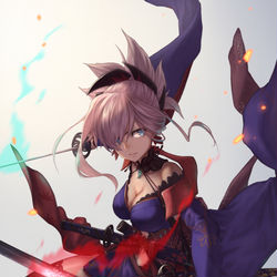 This is a pixiv picture whose title is 宮本武蔵.