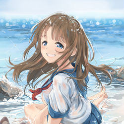 This is a pixiv picture whose title is BLUE.
