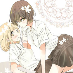 This is a pixiv picture whose title is 花冠と加瀬さん。.