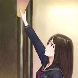 This is a pixiv picture whose title is 横顔.