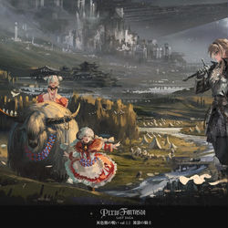 This is a pixiv picture whose title is 【PFLS】流浪の騎士.