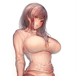 This is a pixiv picture whose title is 縦セタお姉さん.