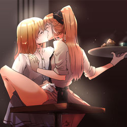 This is a pixiv picture whose title is Table for Two.