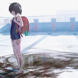 This is a pixiv picture whose title is 家出.