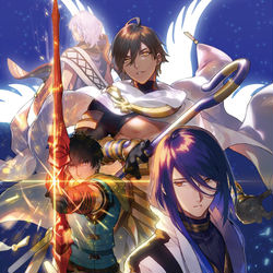 This is a pixiv picture whose title is 東京湾上神殿決戦.