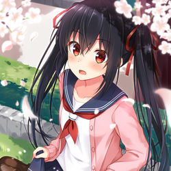This is a pixiv picture whose title is 桜あつめ.
