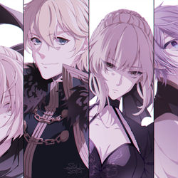 This is a pixiv picture whose title is ▼セイバー.