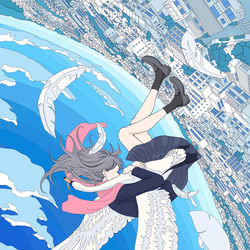 This is a pixiv picture whose title is 永久落下.