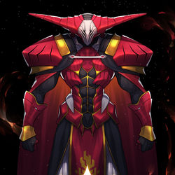 This is a pixiv picture whose title is 【PFLS】紅騎士リヴァルド【紅き鋼】.