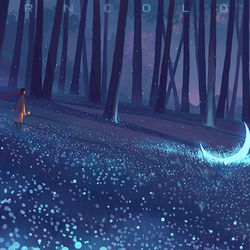 This is a pixiv picture whose title is 寻找月亮.