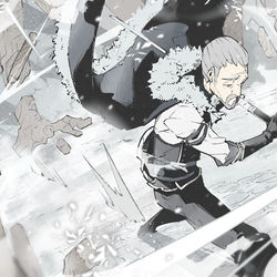 This is a pixiv picture whose title is 盲目の老剣ルベン.