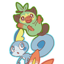 This is a pixiv picture whose title is 御三家.