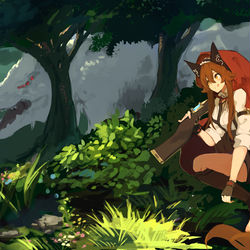 This is a pixiv picture whose title is 赤ずきん.